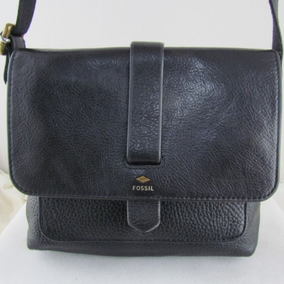Fossil Handbags - Fossil Black Leather Small Kinley Crossbody Previe
